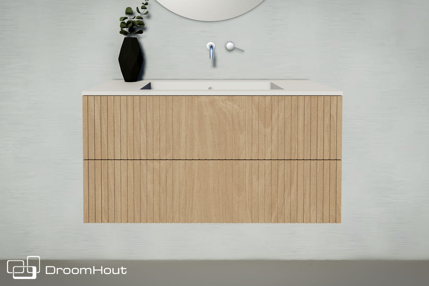 Houten badkamermeubel Wave