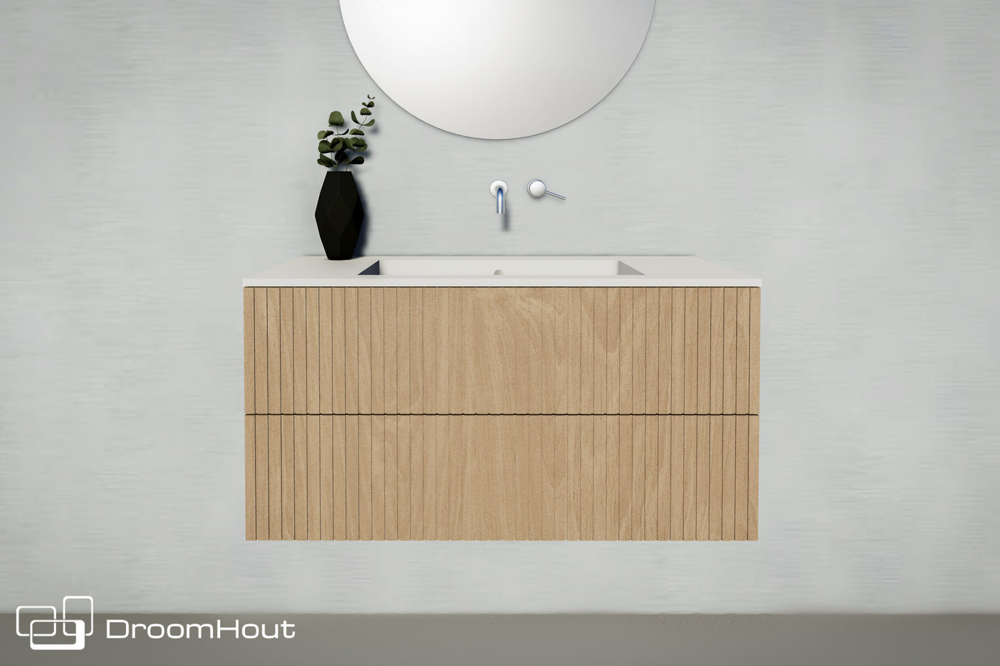 Houten badkamermeubel Wave