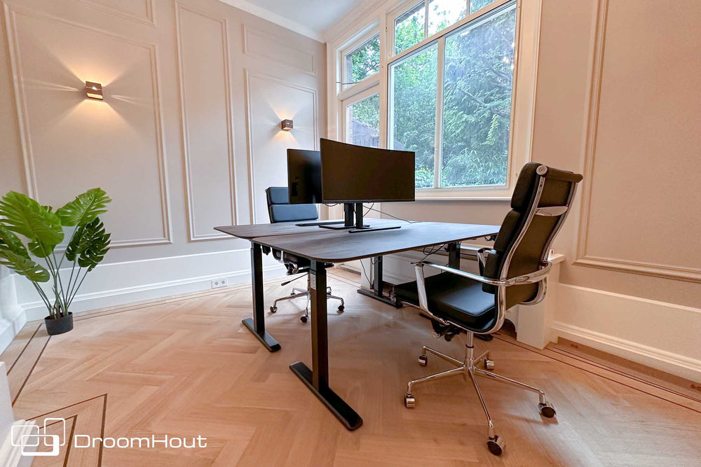 DroomHout zit-sta bureau Flow