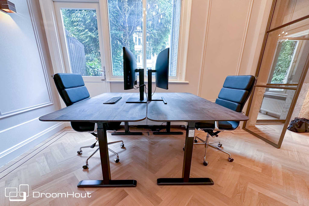 DroomHout zit-sta bureau Flow