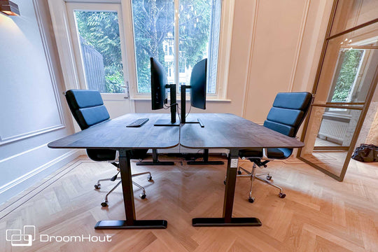 DroomHout zit-sta bureau Flow