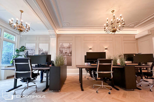 DroomHout zit-sta bureau Flow