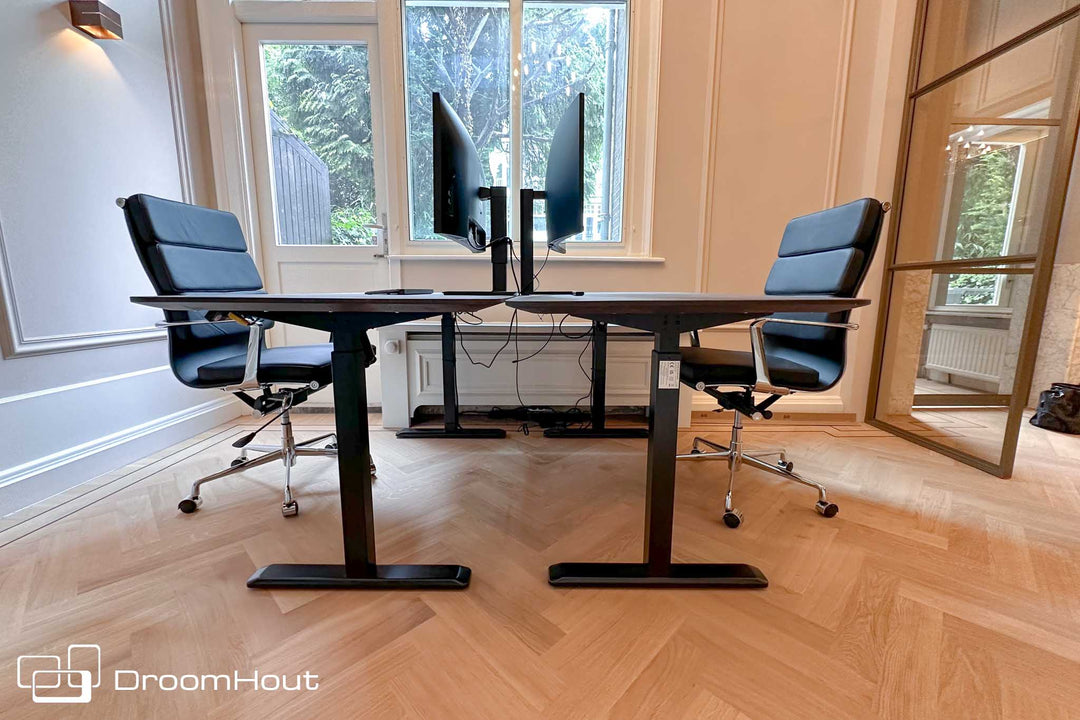 DroomHout zit-sta bureau Flow