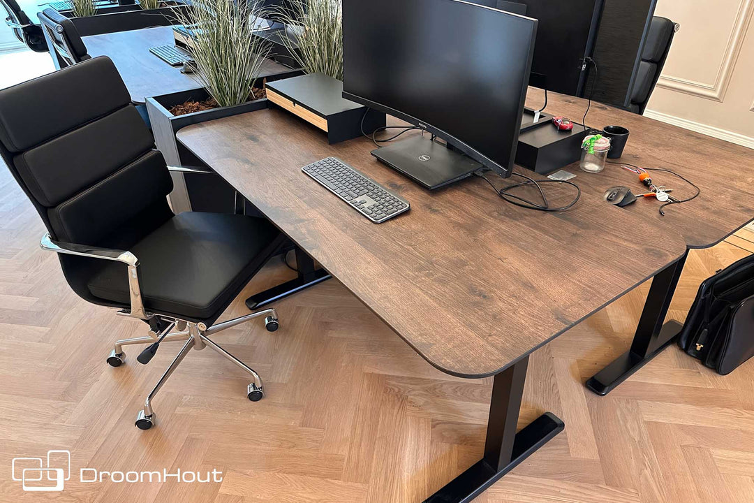 DroomHout zit-sta bureau Flow