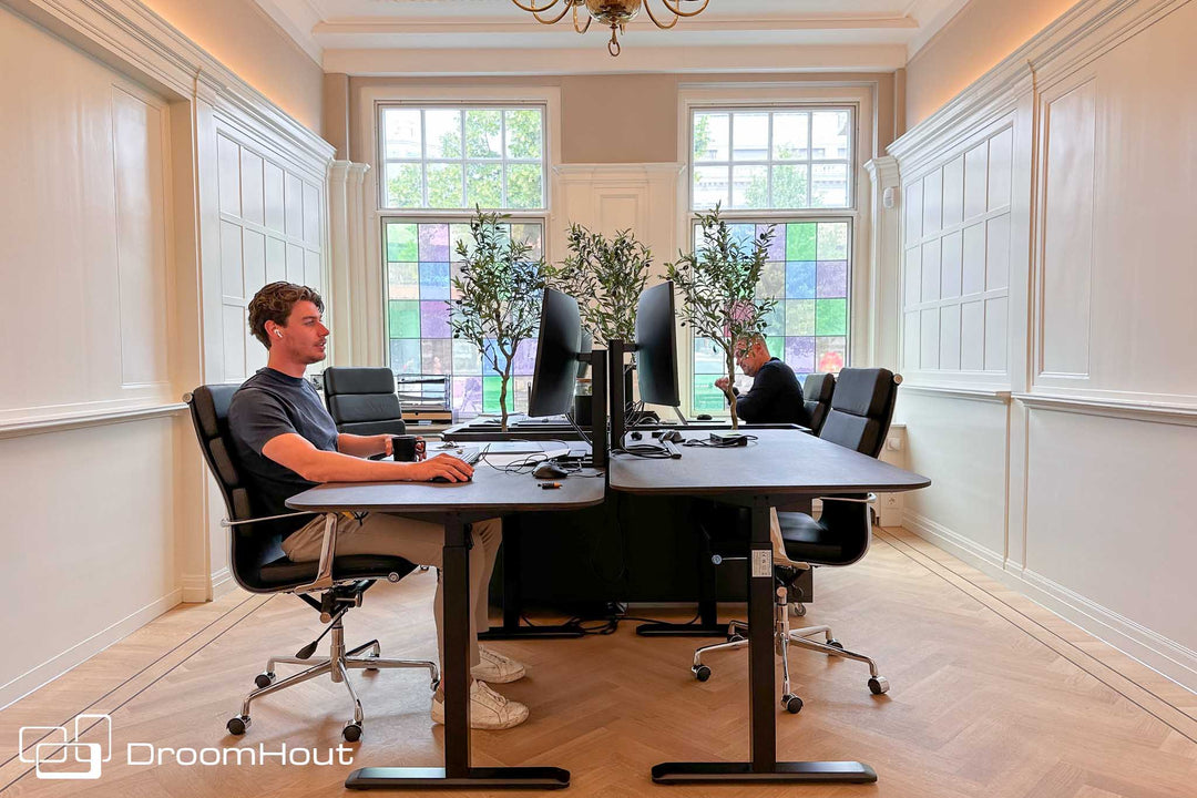DroomHout zit-sta bureau Flow