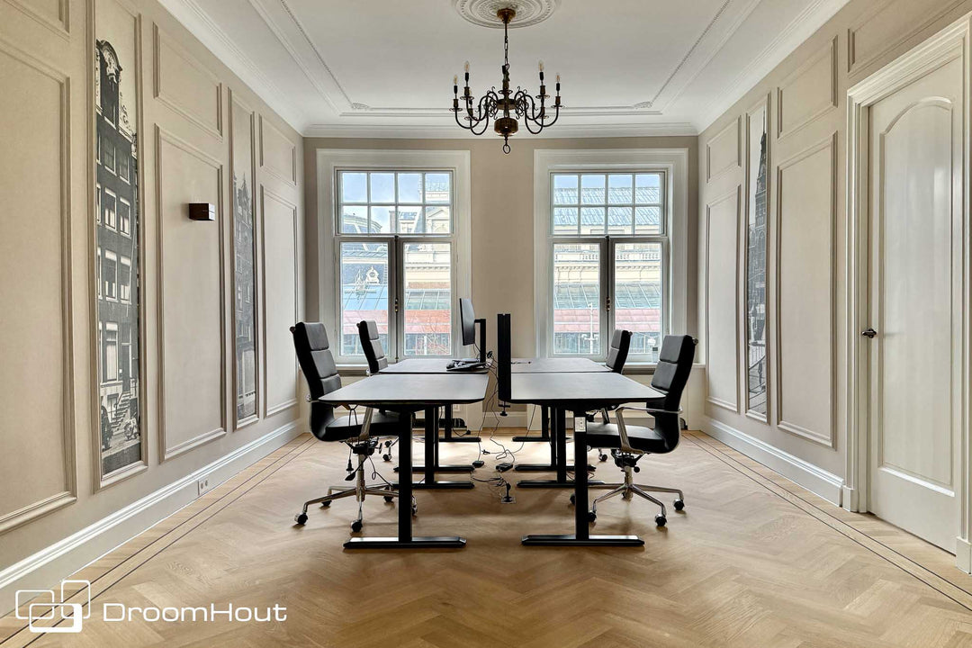 DroomHout zit-sta bureau Flow