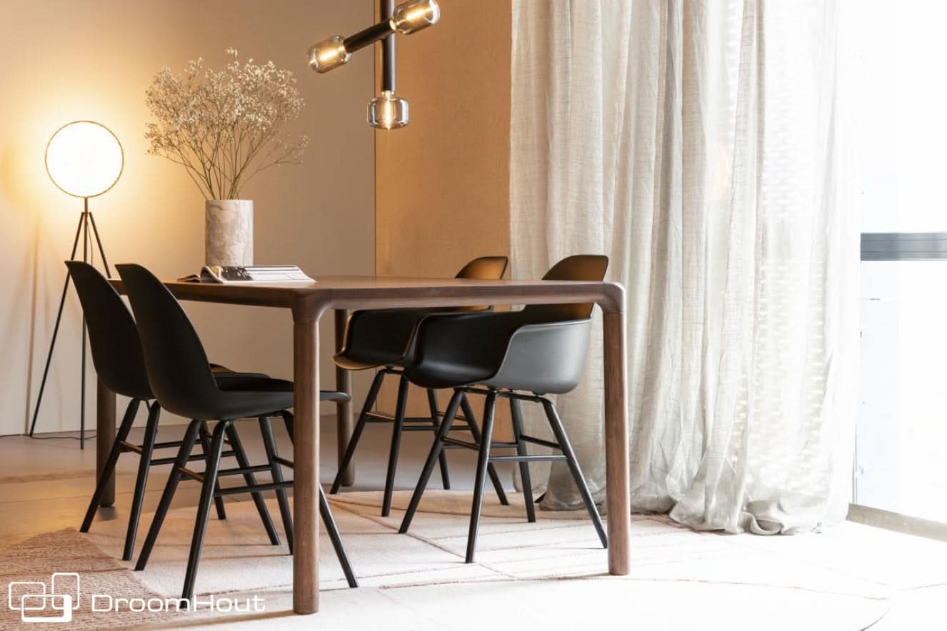 Stoel Zuiver Albert Kuip armchair all black (set van 2) aanbieding