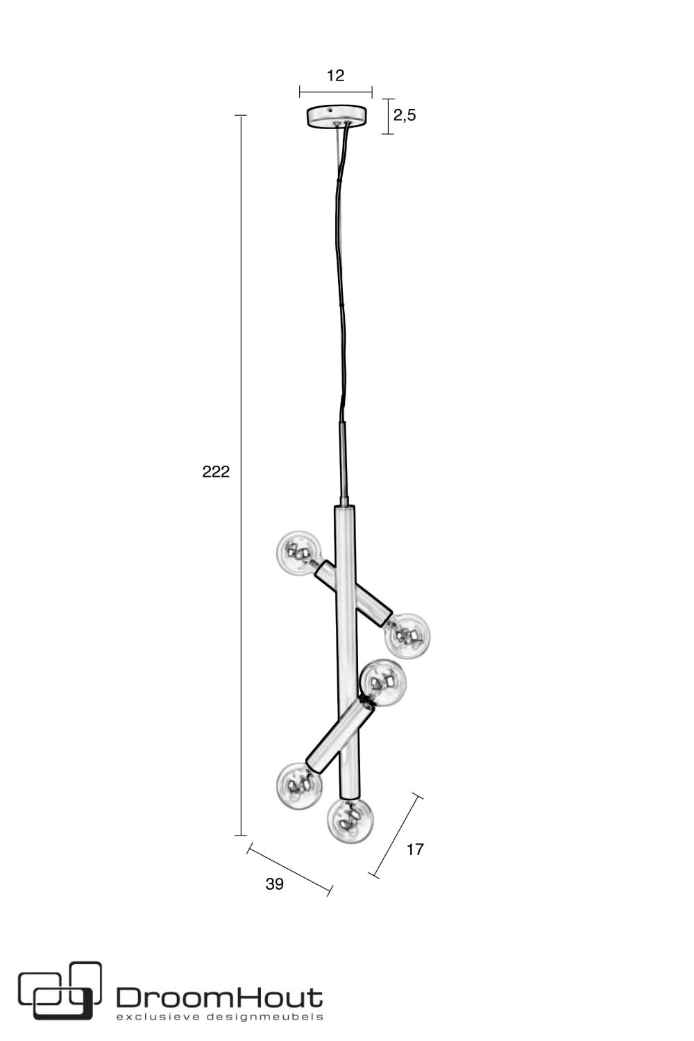 Hanglamp Zuiver Hawk Tall