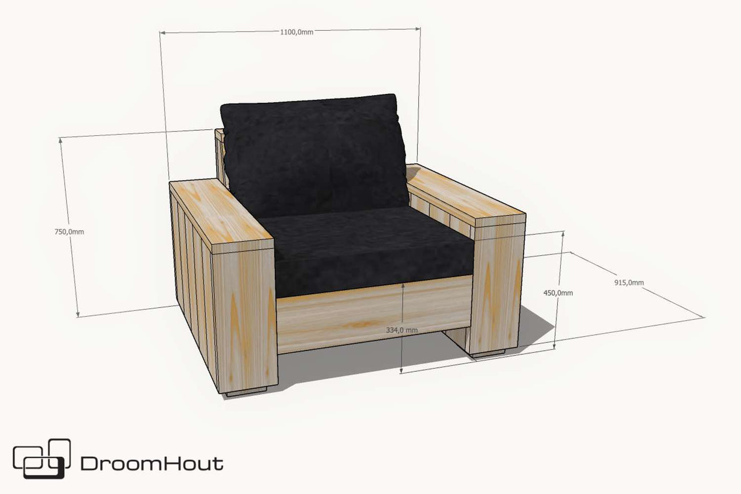 Loungestoel Siena 1-zits