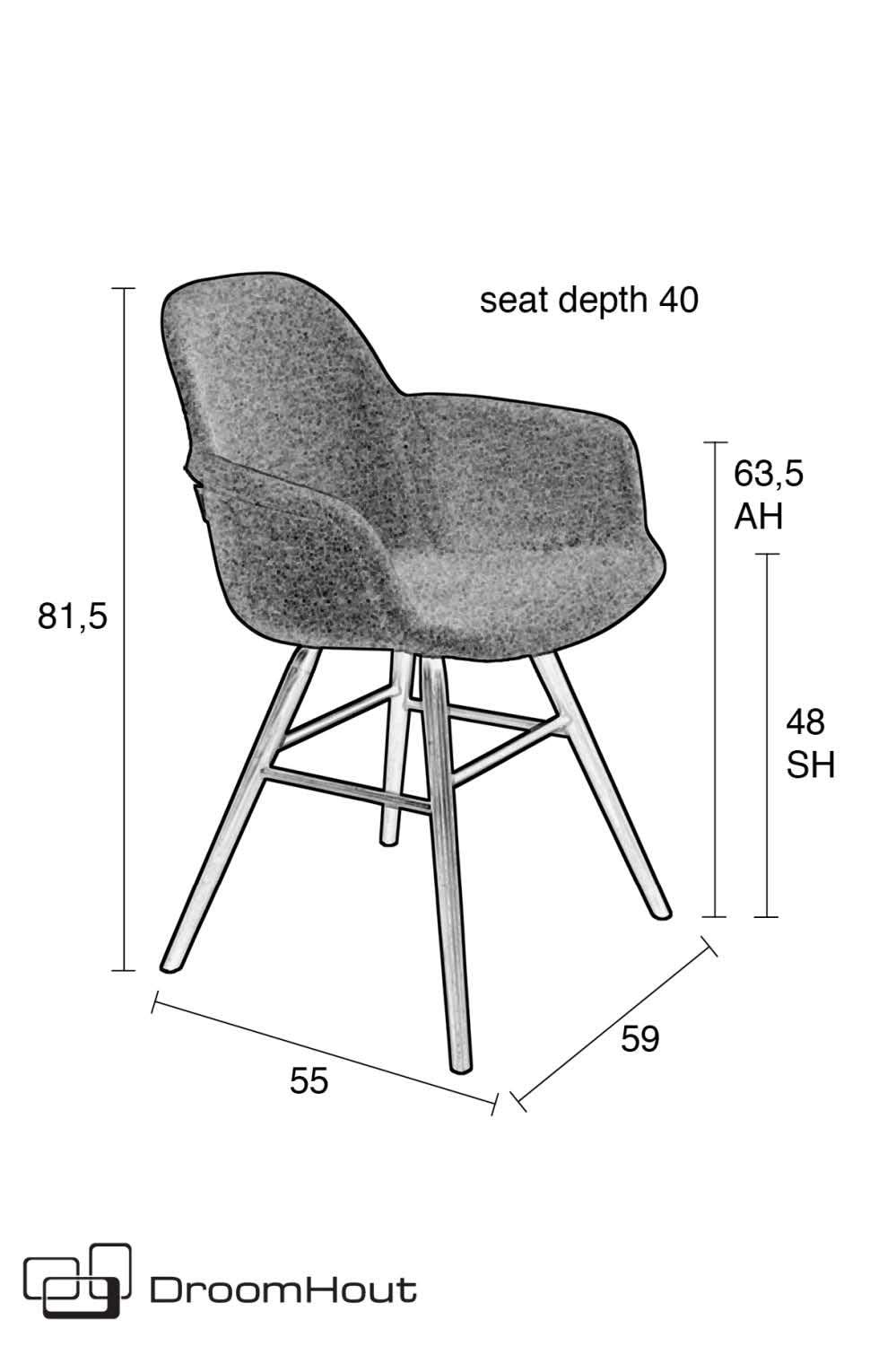 Stoel Zuiver Albert Kuip Soft armchair (per 2)