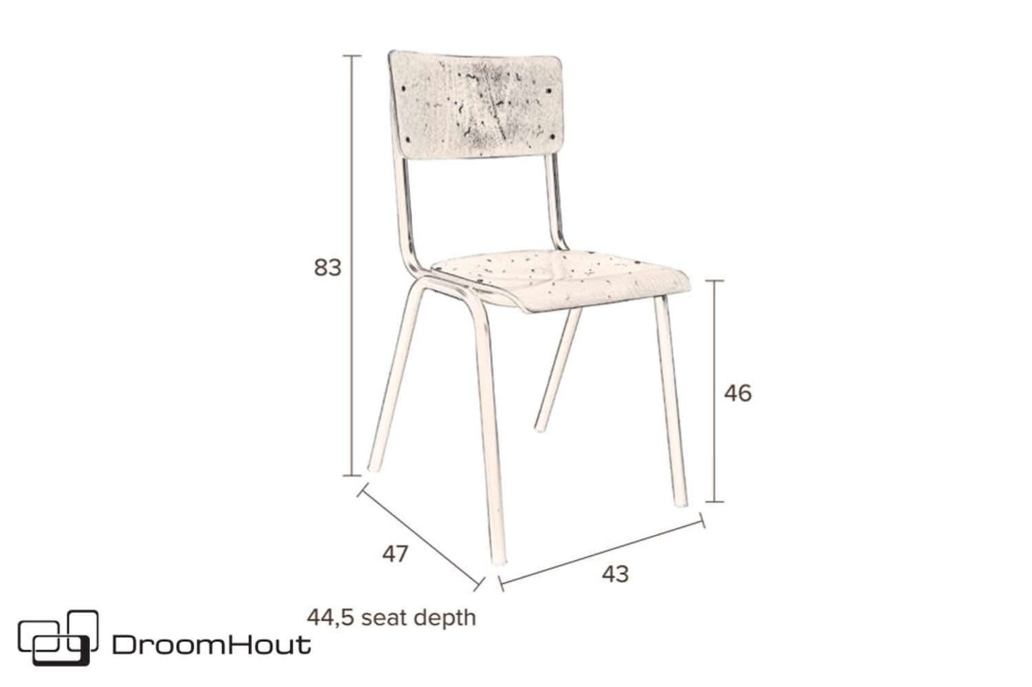 Stoel Dutchbone Scuola (set van 4)