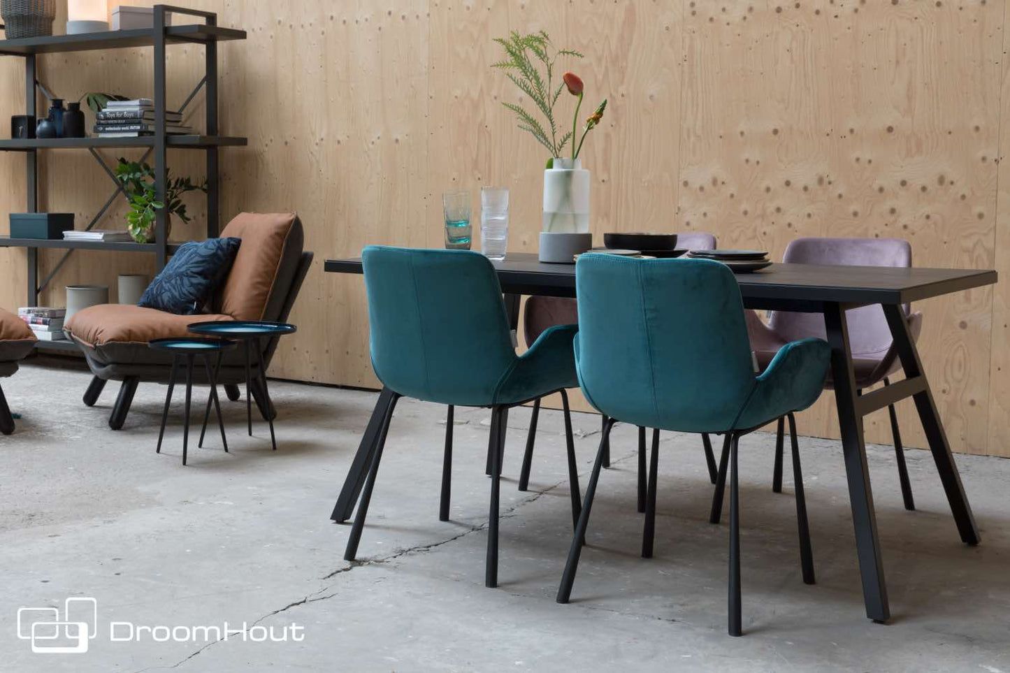 Stoel Zuiver Brit Velvet (per 2)