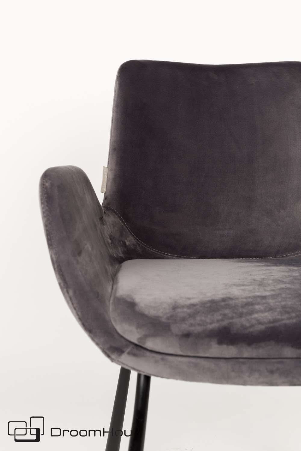 Stoel Zuiver Brit Velvet (per 2)