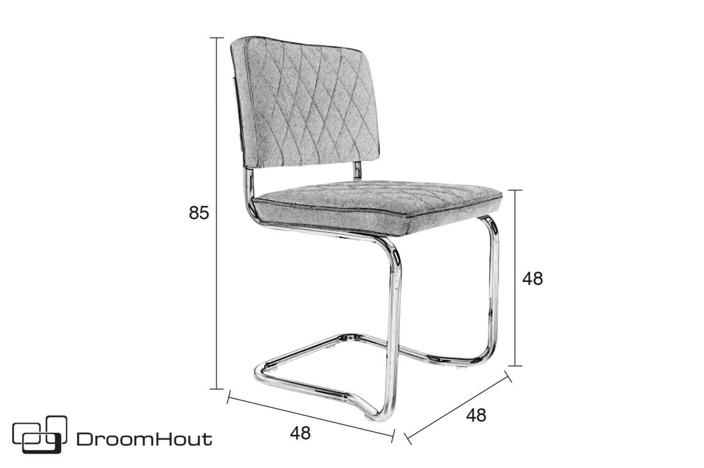 Stoel Zuiver Diamond Kink (per 2)