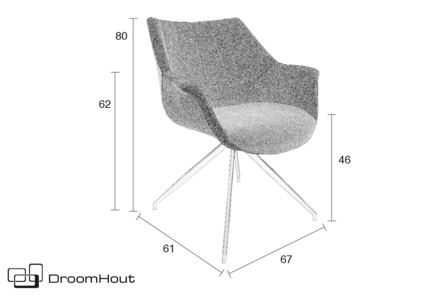 Stoel Zuiver Doulton armchair (per 2)
