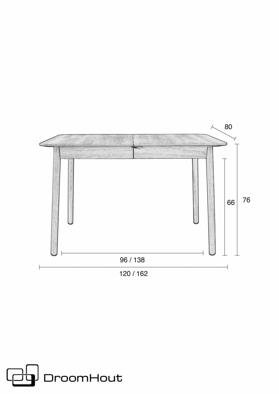 Eettafel Zuiver Glimps uitschuifbaar
