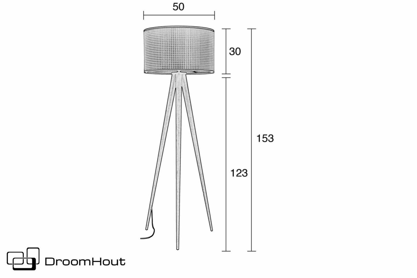 Vloerlamp Zuiver Tripod Webbing