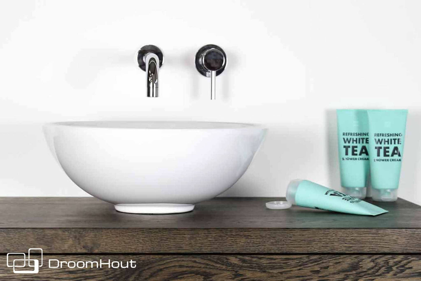 Wastafelkraan Shine inbouw rond chroom