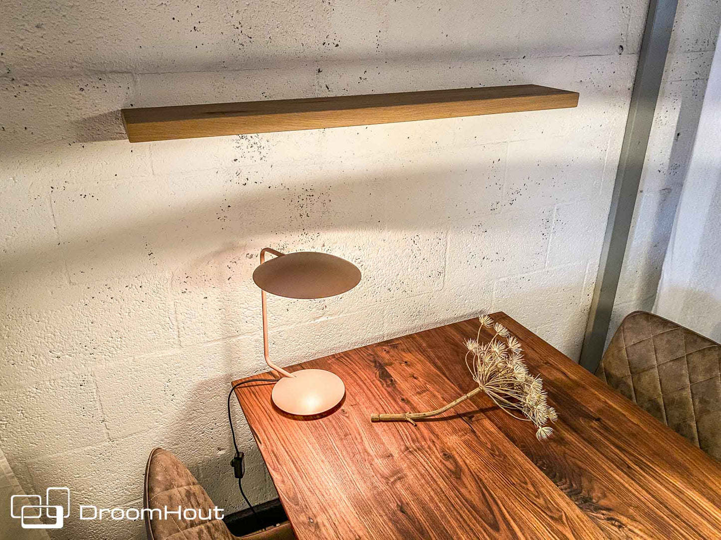 Wandplank massief eiken