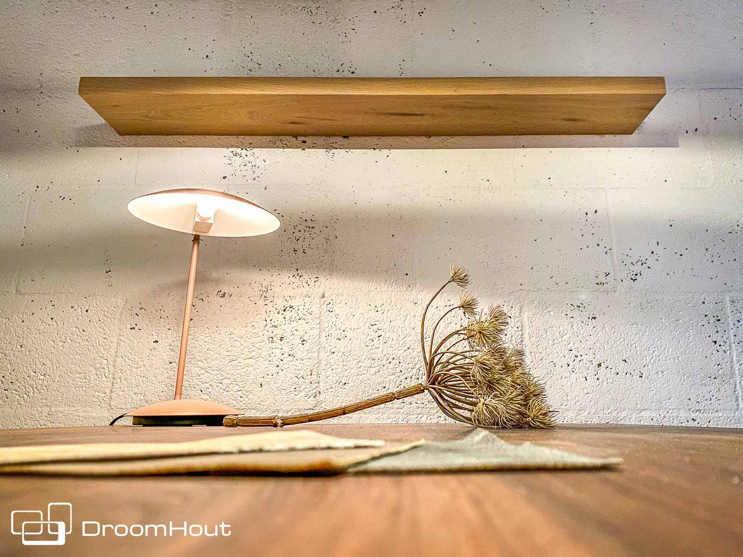 Wandplank massief eiken