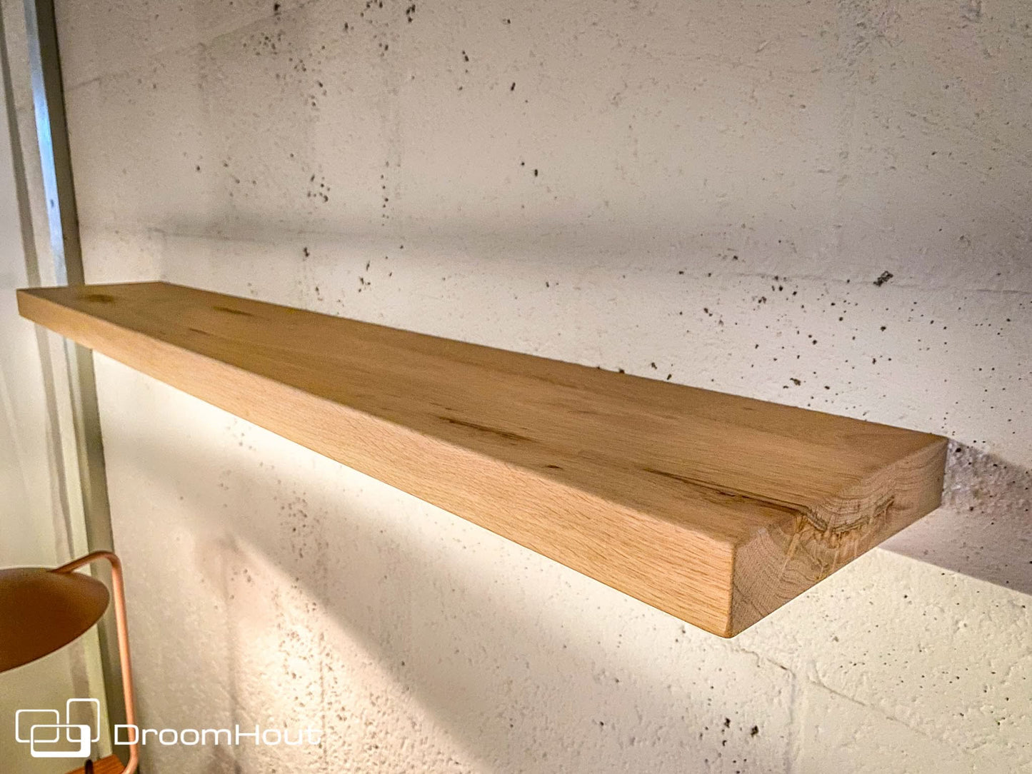 Wandplank massief eiken