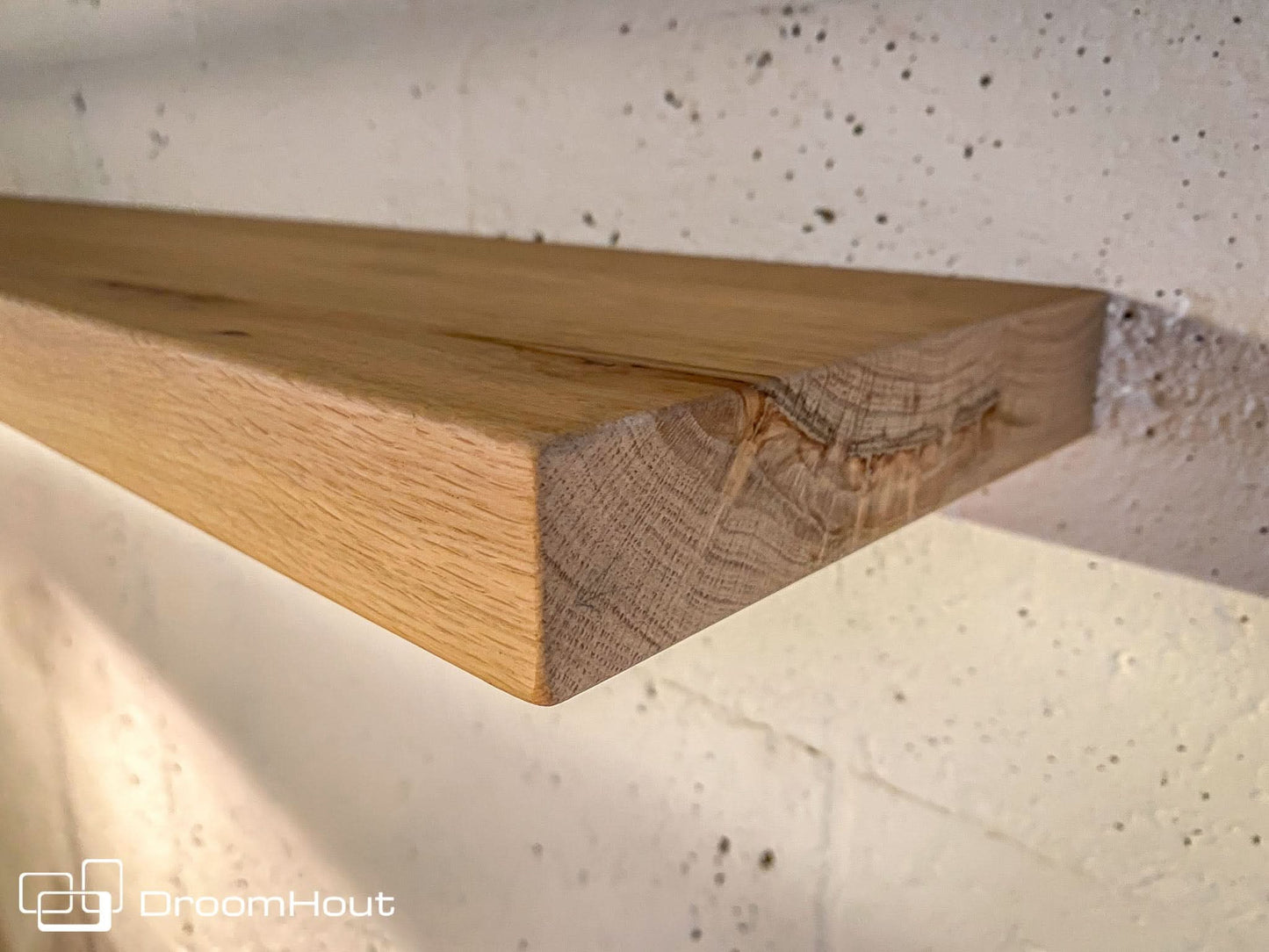 Wandplank massief eiken