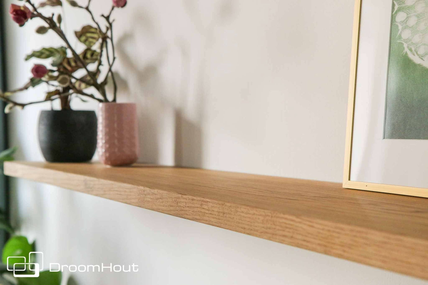 Wandplank massief eiken