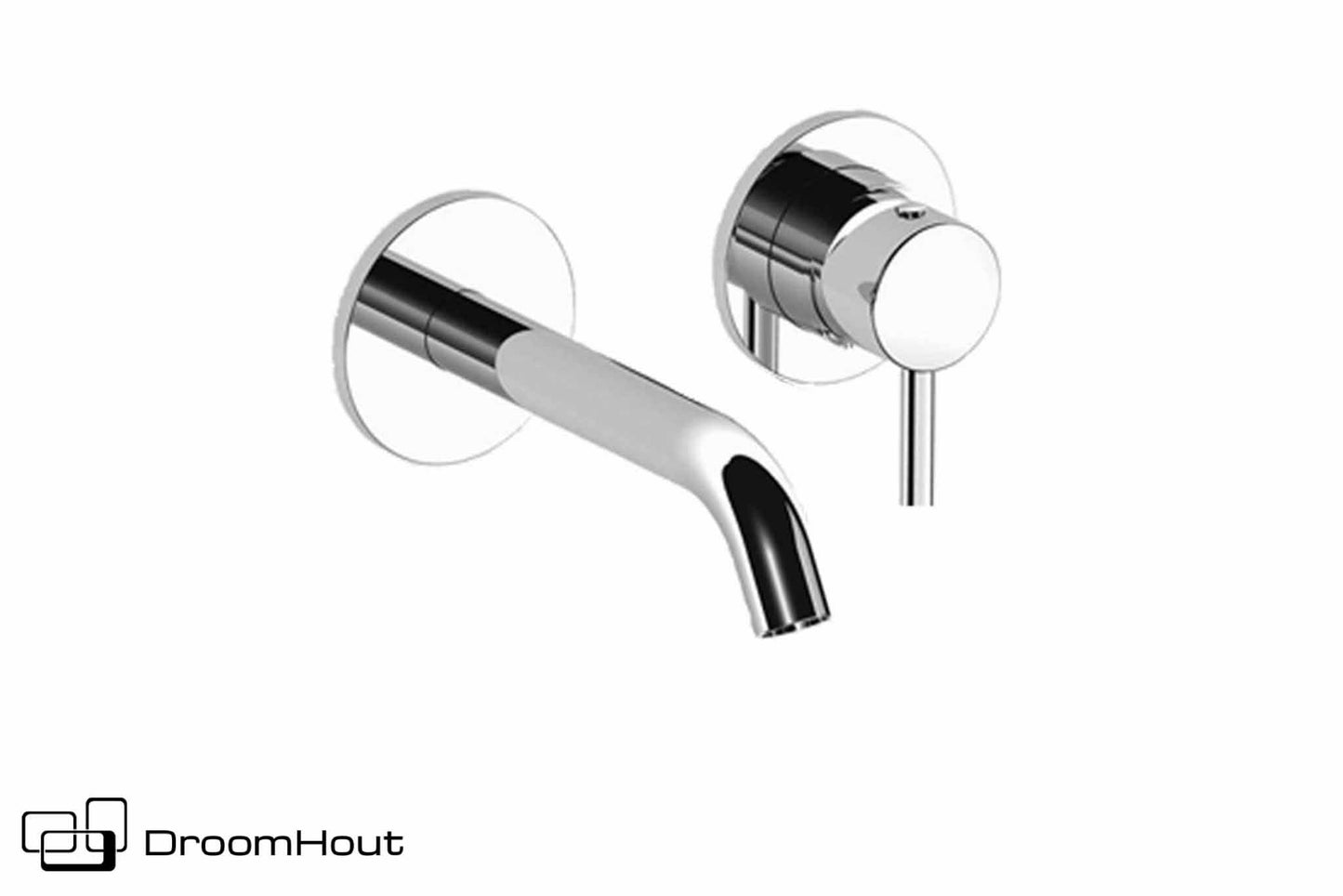 Wastafelkraan Shine inbouw rond chroom