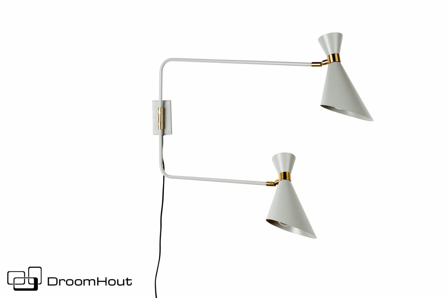 Dubbele Wandlamp Shady Grey Zuiver/DroomHout
