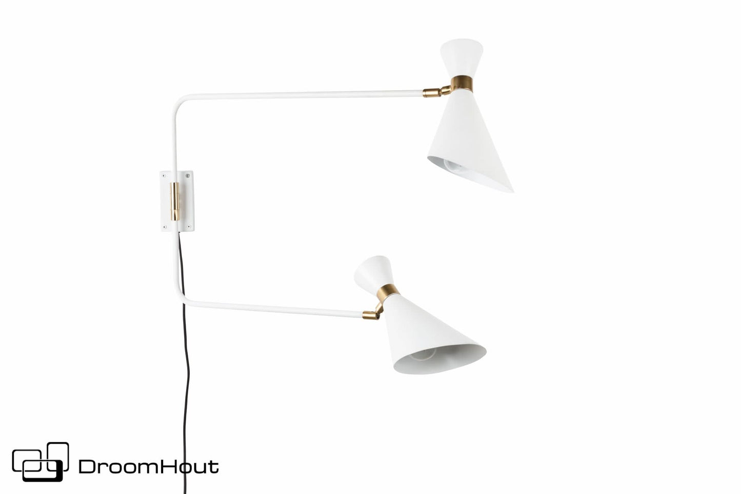 Dubbele Wandlamp Shady Grey Zuiver/DroomHout