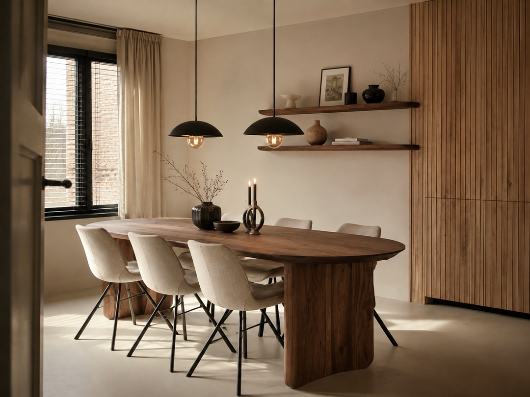 Annemarie eettafel: de Japandi eettafel die rust brengt in jouw interieur