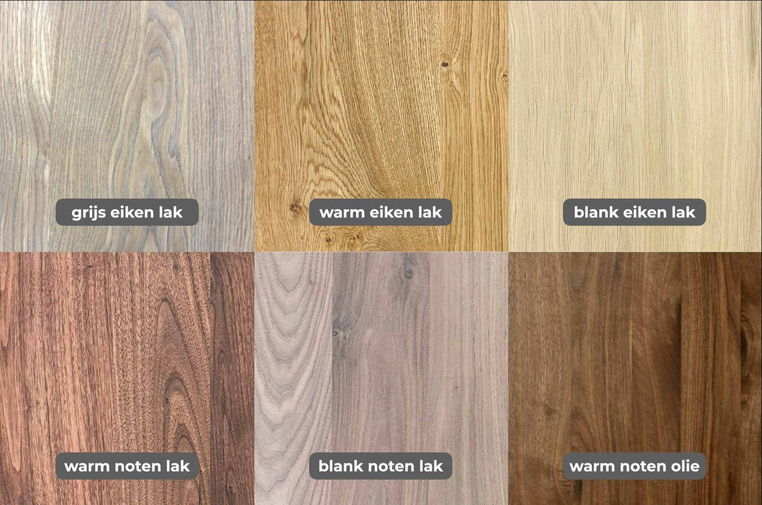 Check de DroomHout kleuren in eiken- en notenhout