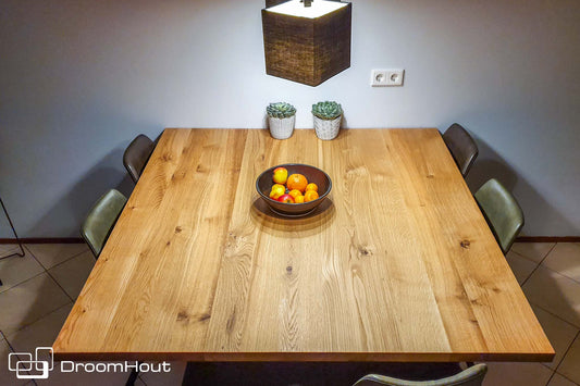 Vierkante eettafel voor 8 personen op maat