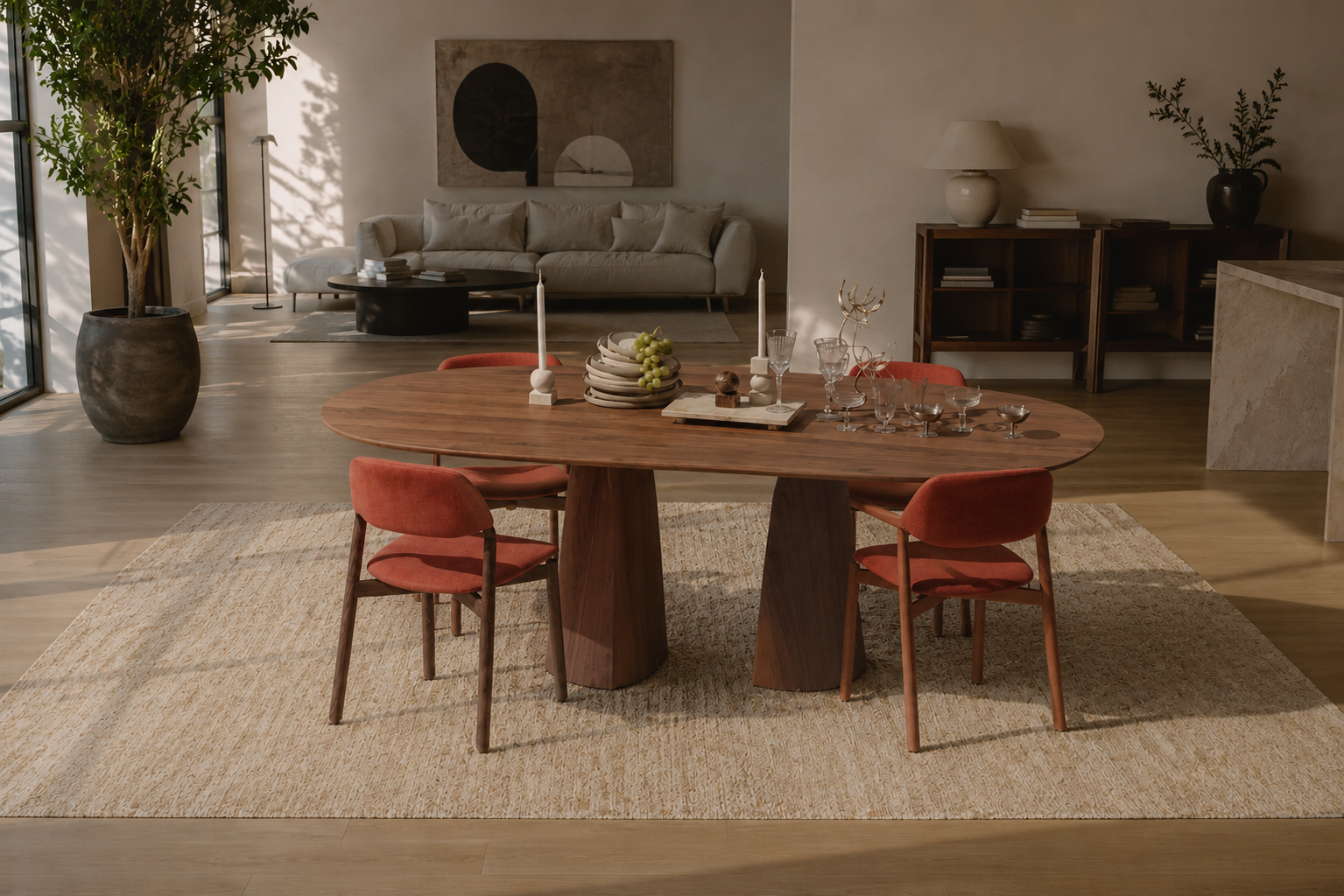 Luxe design eettafels van massief hout - by DroomHout