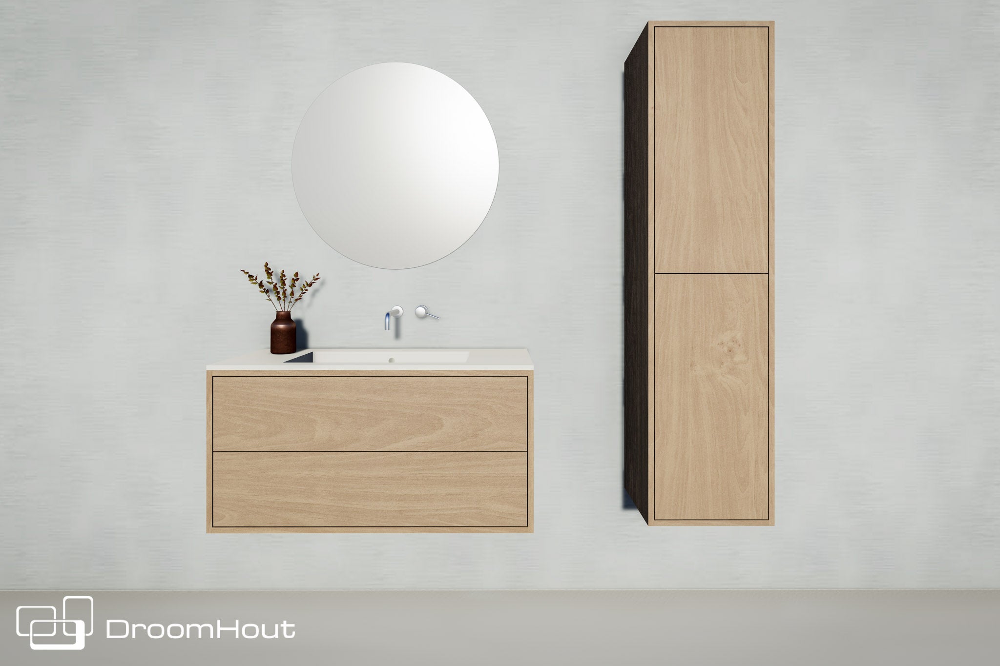 Badkamerkasten van massief hout - by DroomHout