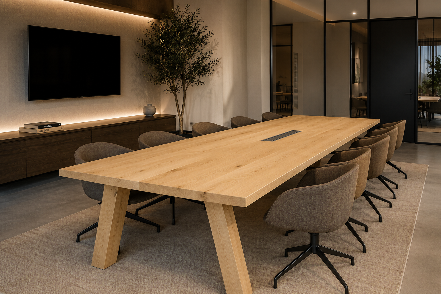 Luxe vergadertafels van massief hout - by DroomHout