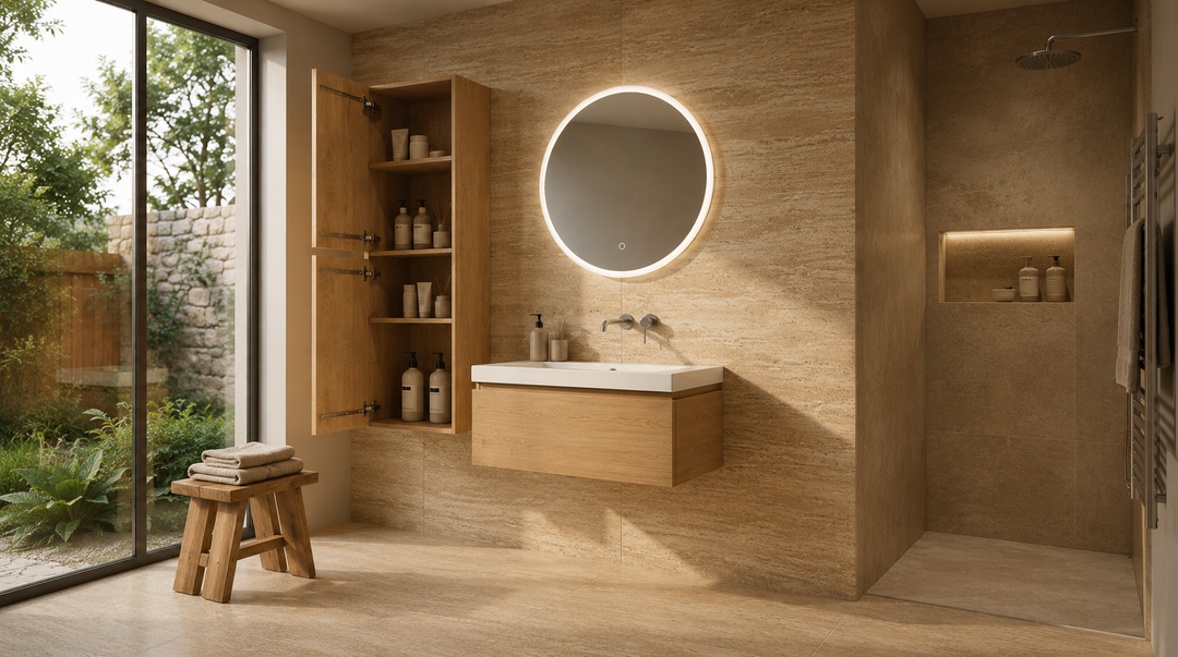 Houten badkamerkast Aqua en Wellness