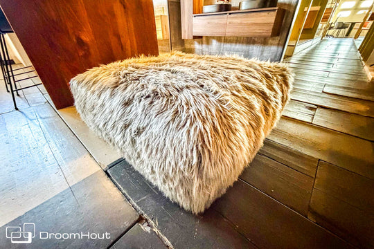 Hocker Vetsak sofa seat XL flokati grey - laatste showroommodel