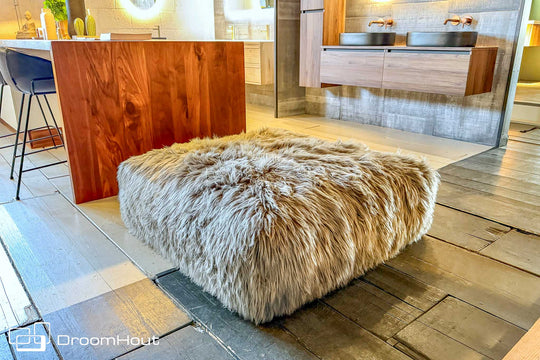 Hocker Vetsak sofa seat XL flokati grey - laatste showroommodel