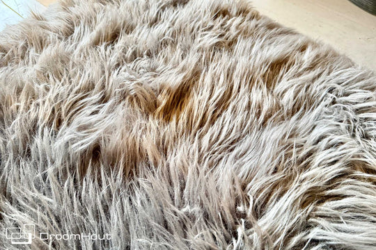 Hocker Vetsak sofa seat XL flokati grey - laatste showroommodel