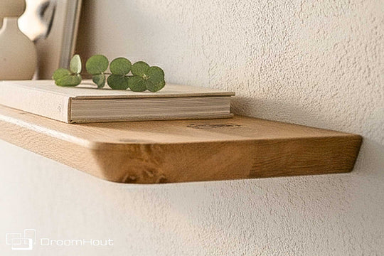 Wooden wall shelf (facet edge, round corner)