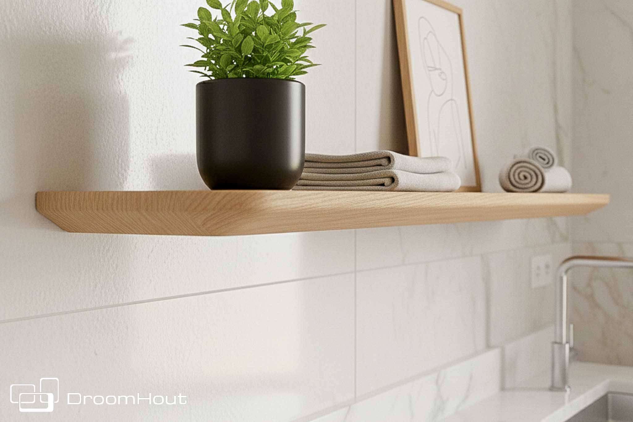 Wall shelf solid wood - incl. concealed suspension - now from