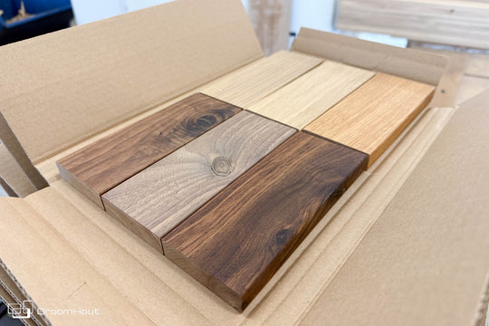 DroomHout sample box - zes kleuren