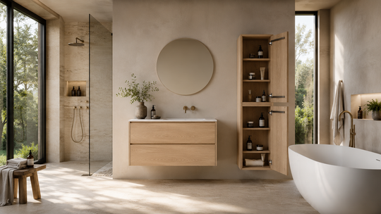Badezimmerschrank aus Holz Spa and Breeze
