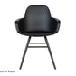 Stoel Zuiver Albert Kuip armchair all black (set van 2) aanbieding