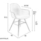 Stoel Zuiver Albert Kuip armchair all black (set van 2) aanbieding