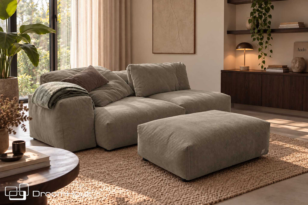 Vetsak sofa seat small Cord Velour Khaki aanbieding