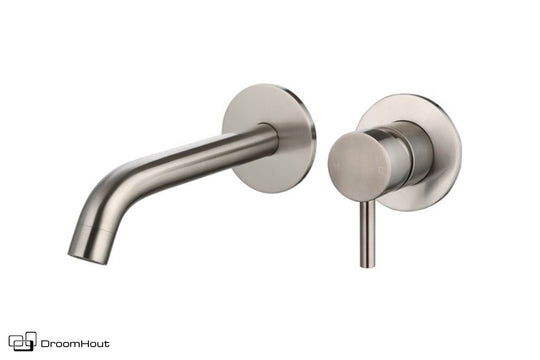 Wastafelmengkraan inbouw gun metal