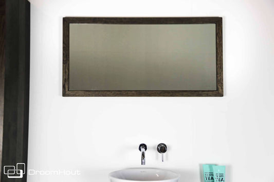 Badkamerspiegel eiken charcoal DroomHout Spa