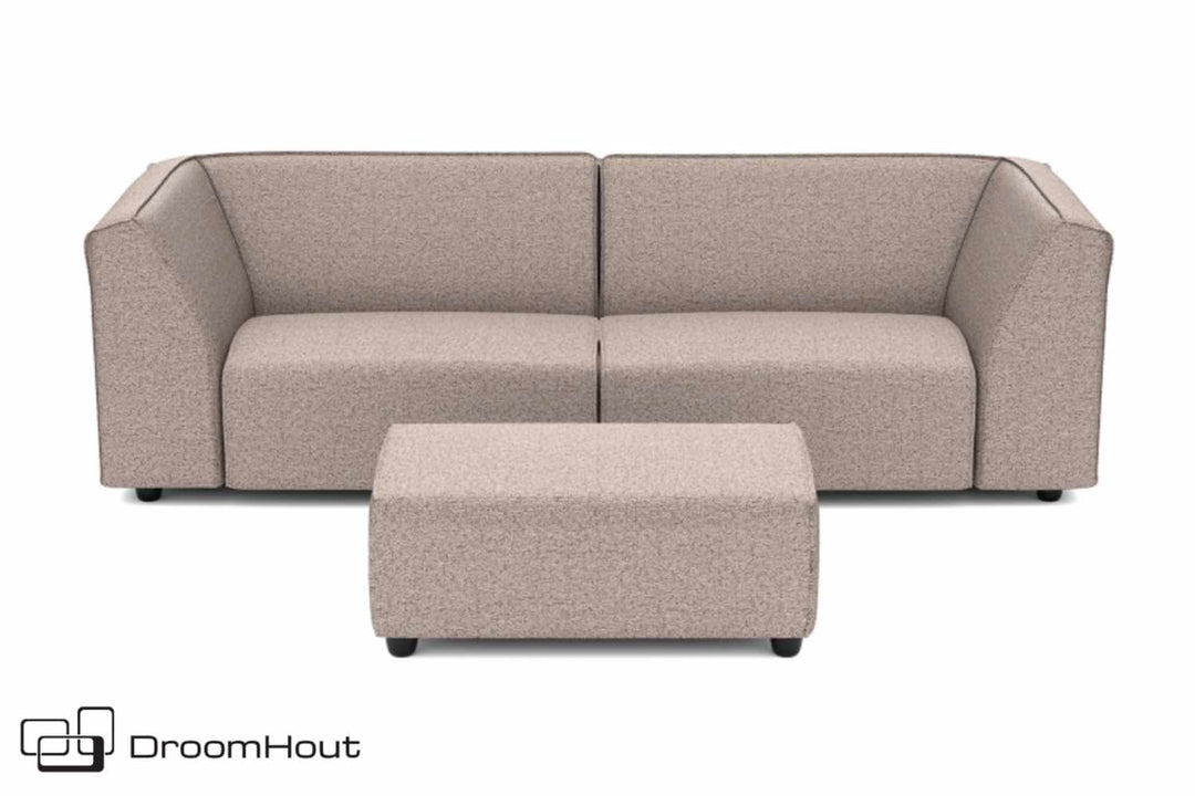 Chill loungebank Bubalou 3-zits + hocker small DroomHout